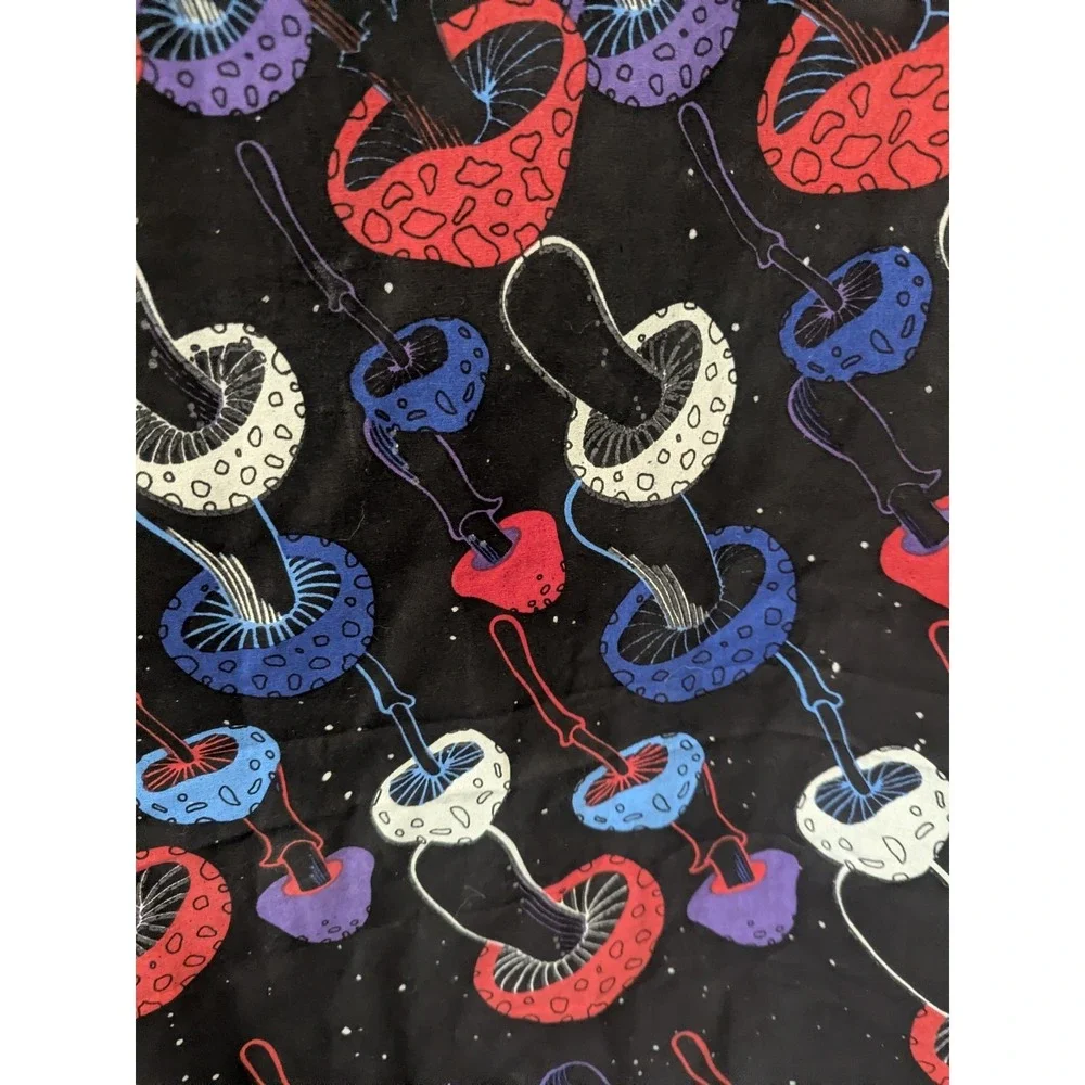 Sunshine Joy Mushroom Curtain Panel Cotton Psychedelic Boho Tapestry India